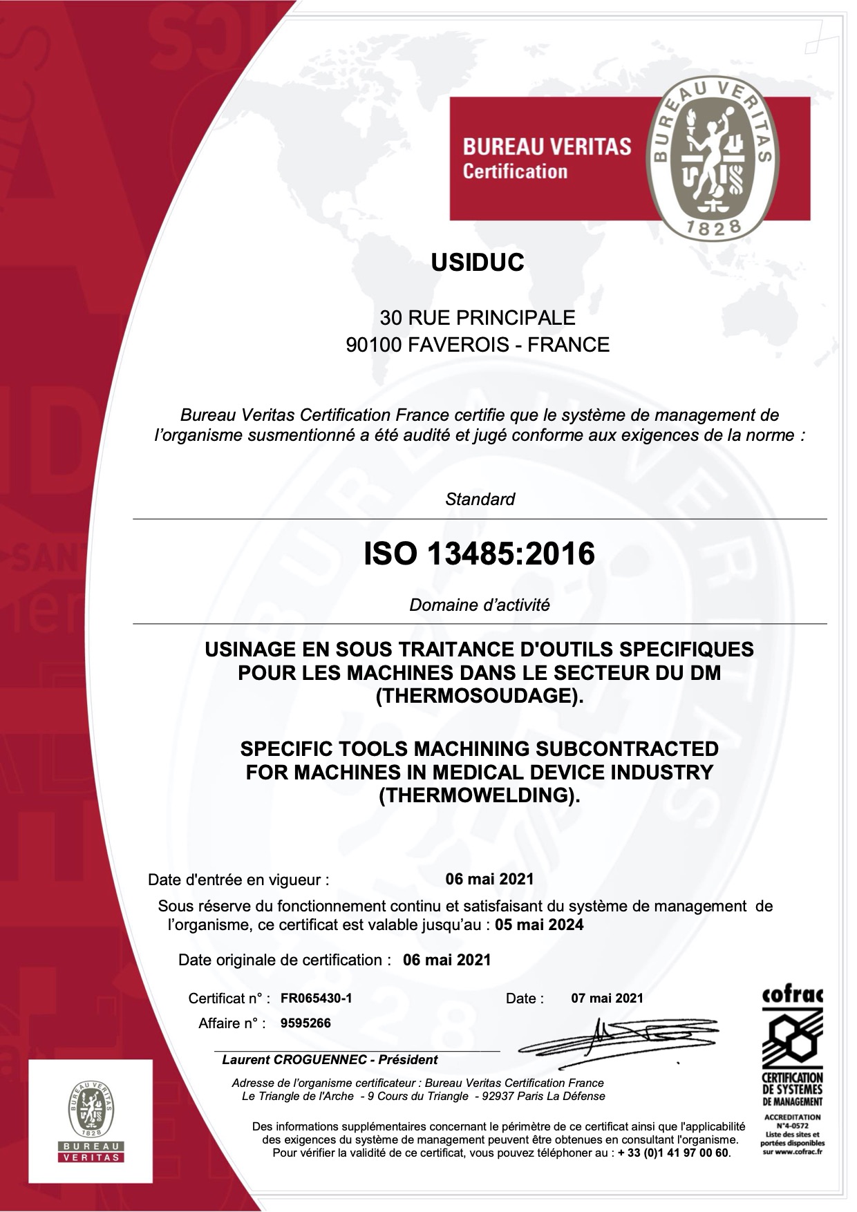 certification 13485
